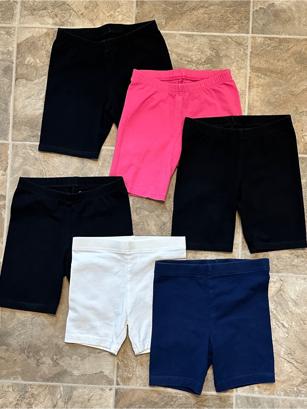 Bundle of 6 girl bike / cartwheel shorts.